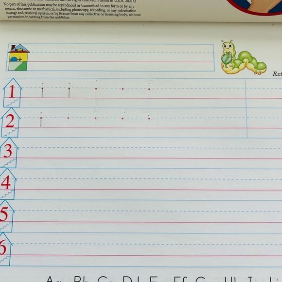 Abeka K5 Manuscript Formation Writing Tablet and Mini Alphabet Flash Cards - Picture 2 of 4